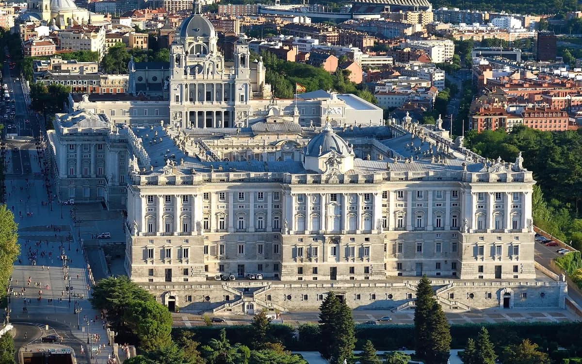 Yukarıdan Madrid Kraliyet Sarayı